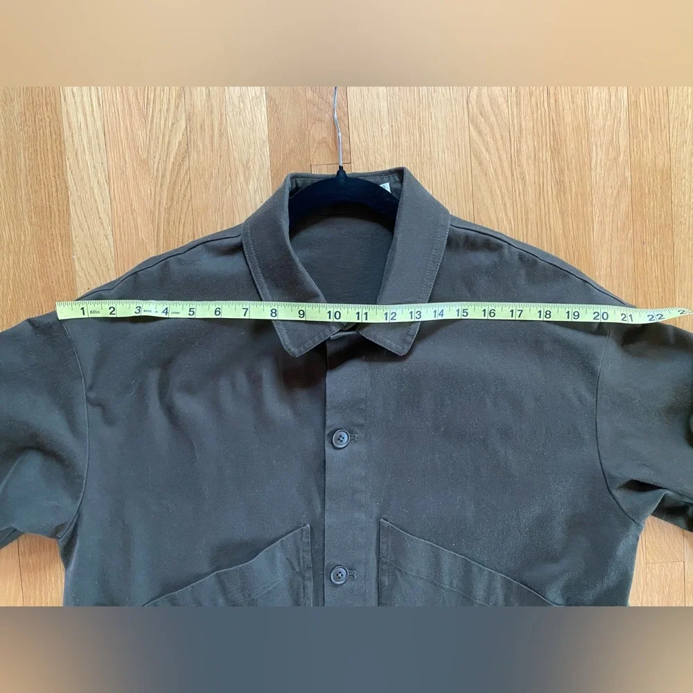 7115 by szeki Signature Panel Pockets Shirt Jacket - Cotton Edition - Deep Olive - Picture 8 of 12